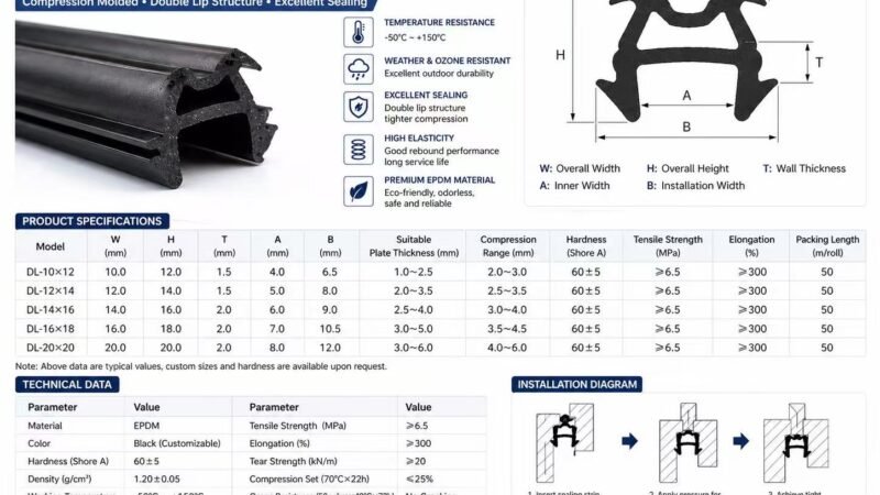 High-Quality EPDM Silicone Rubber Sealing Strips | UV, Ozone & Aging Resistant Extrusion Profiles