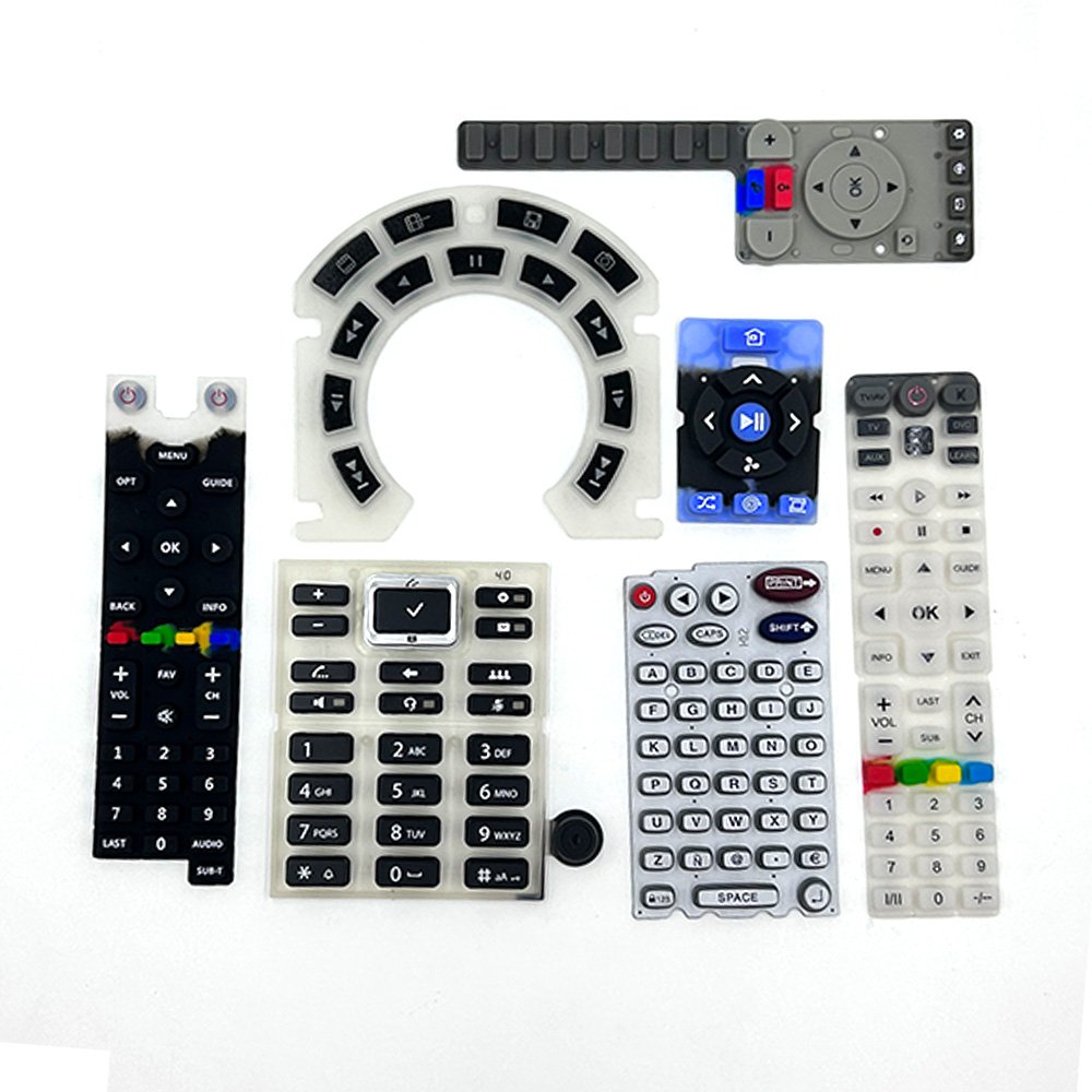 Remote Control Silicone Keyboard Surface Processes: Spray Coating, Silk Screen, Laser Engraving, Dispensing, Matte Finish